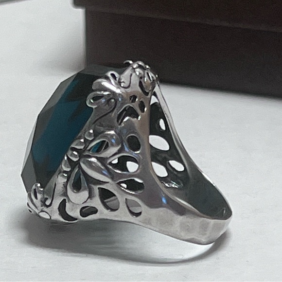 Silpada Caspian Sea R2456 Green Blue .925 Sterling Silver Ring Size 7 - Picture 8 of 13